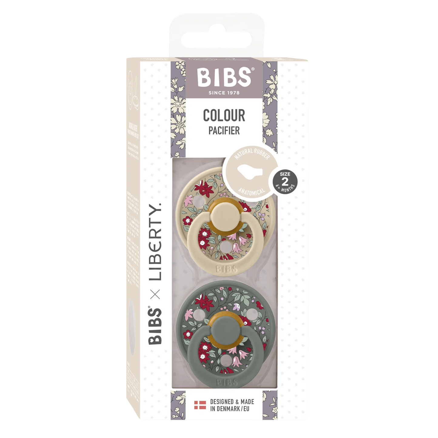 BIBS Pacifier 2PK - Anatomical Chamomile Lawn Vanilla/Pine