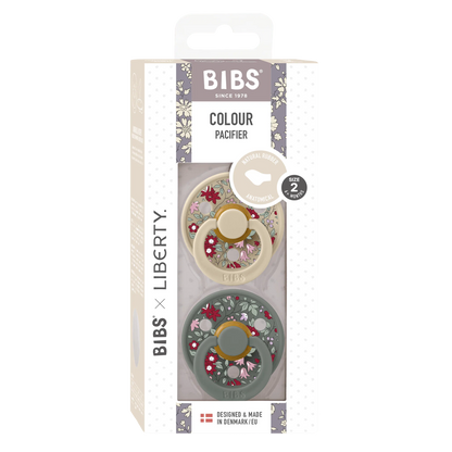 BIBS Pacifier 2PK - Anatomical Chamomile Lawn Vanilla/Pine