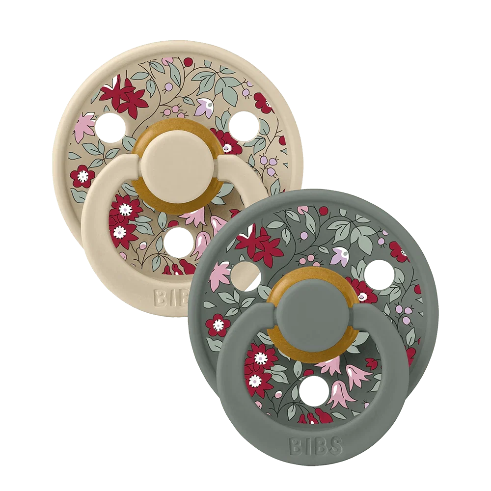 BIBS Pacifier 2PK - Anatomical Chamomile Lawn Vanilla/Pine