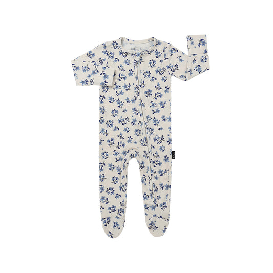 Footed Zipper Sleeper - Bluebells