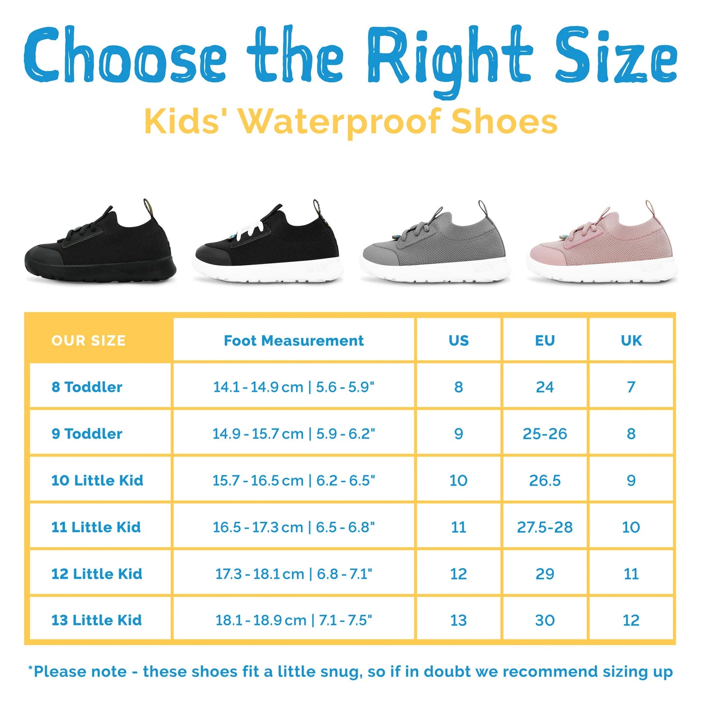 Kids Waterproof Shoes - Jet Black