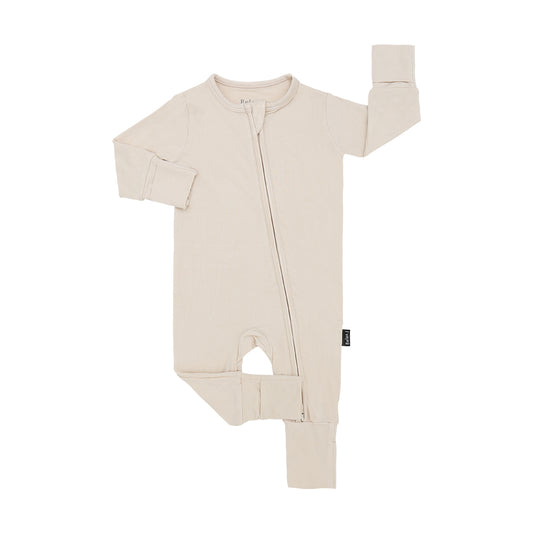 Footless Sleeper with Fold-Over Cuffs - Buttermilk
