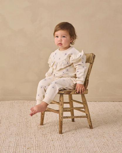 Relaxed Fleece Sweatpants - Blue Daisy
