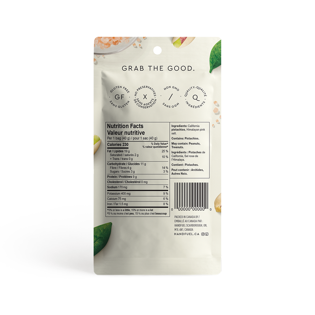 Dry Roasted Himalayan Salt Pistachios 40g
