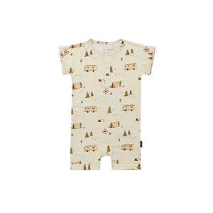 Short Sleeve Shortall Romper - Day Camp