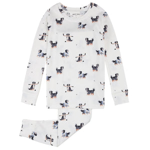 Long Sleeve PJ Set - Hockey Dogs