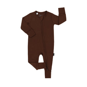 Footless Sleeper with Fold-Over Cuffs - Cocoa
