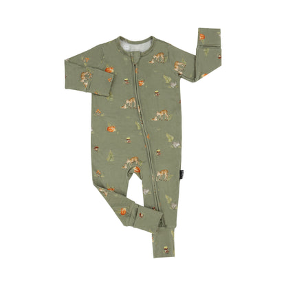 Footless Sleeper with Fold-Over Cuffs - Forest Friends