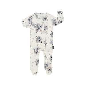 Footed Zipper Sleeper - Frosty Floral