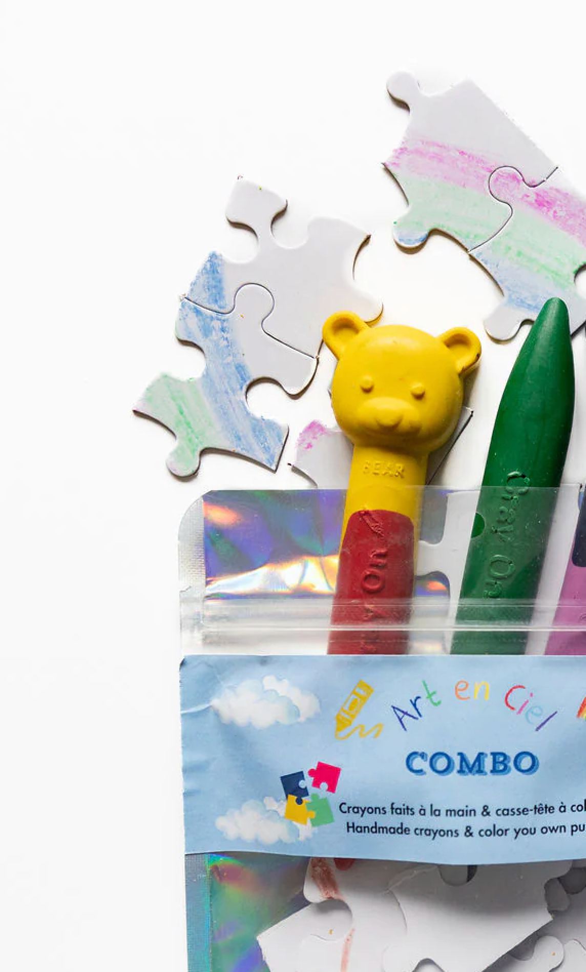 Crayon Stix & Color in Puzzle - Green/Orange