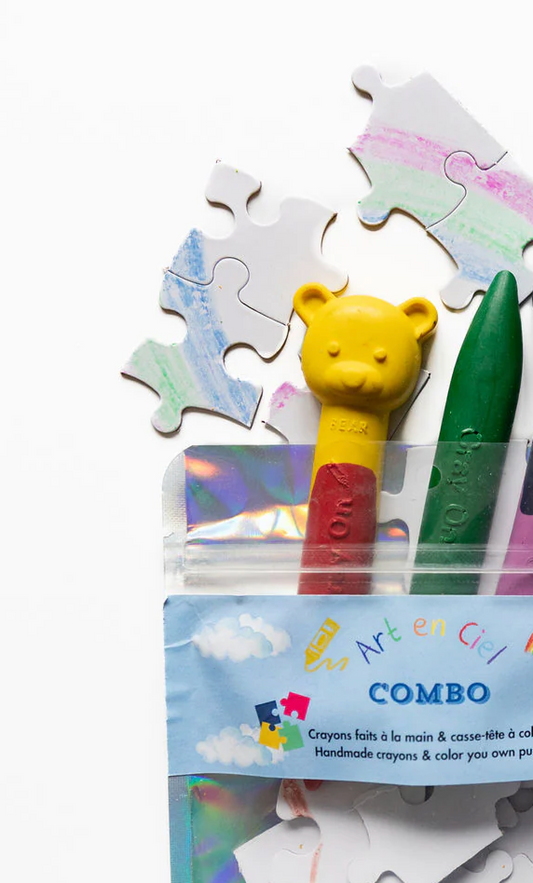 Crayon Stix & Color in Puzzle - Green/Orange