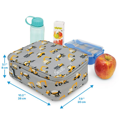 Kids Lunch Bag - Grey Construction