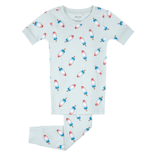 2 Piece Short Sleeve PJ Set - Popsicle
