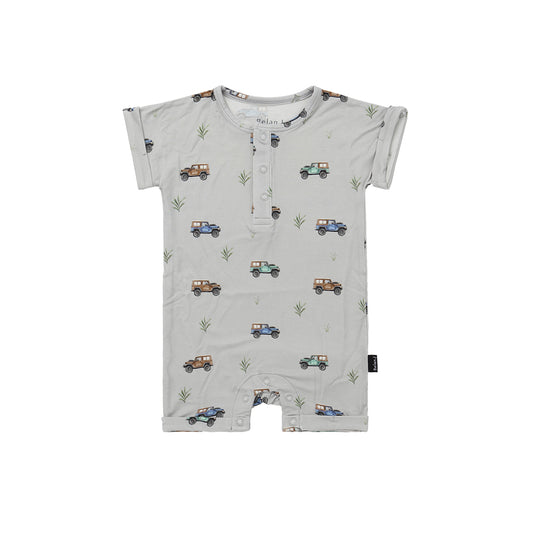 Short Sleeve Shortall Romper - Jeeps