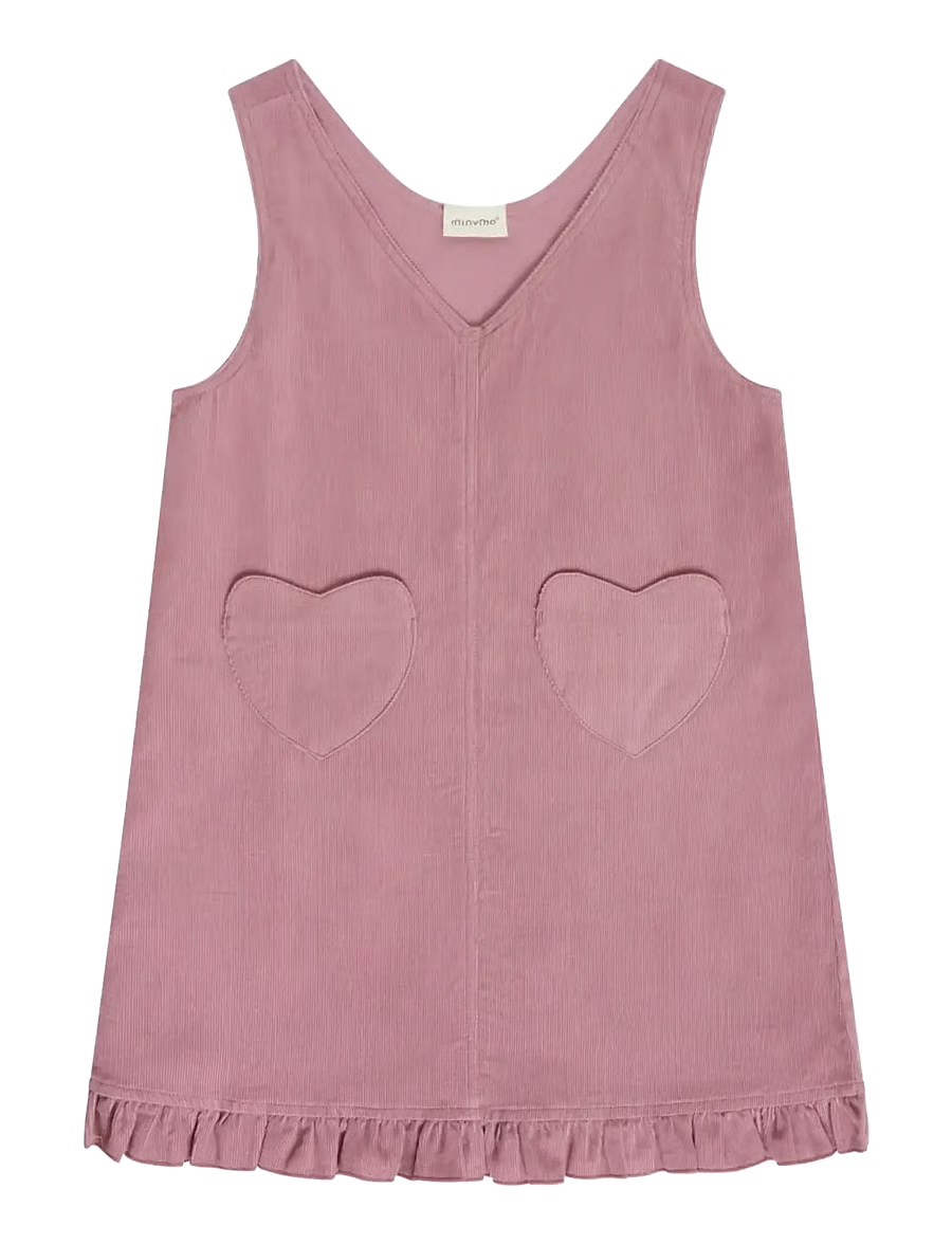Corduroy Overall Dress - Crushed Berry