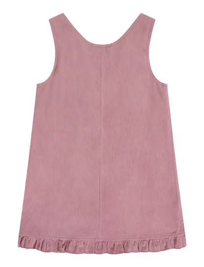 Corduroy Overall Dress - Crushed Berry