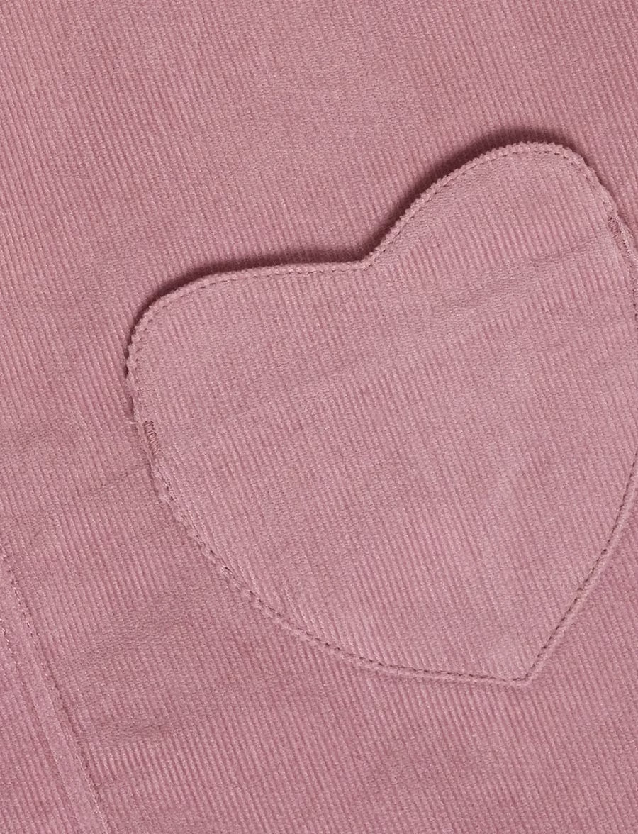 Corduroy Overall Dress - Crushed Berry
