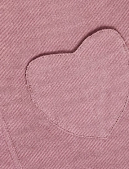 Corduroy Overall Dress - Crushed Berry