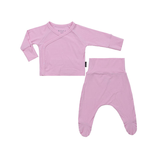 Take Me Home Kimono Set - Ribbed Pastel Orchid