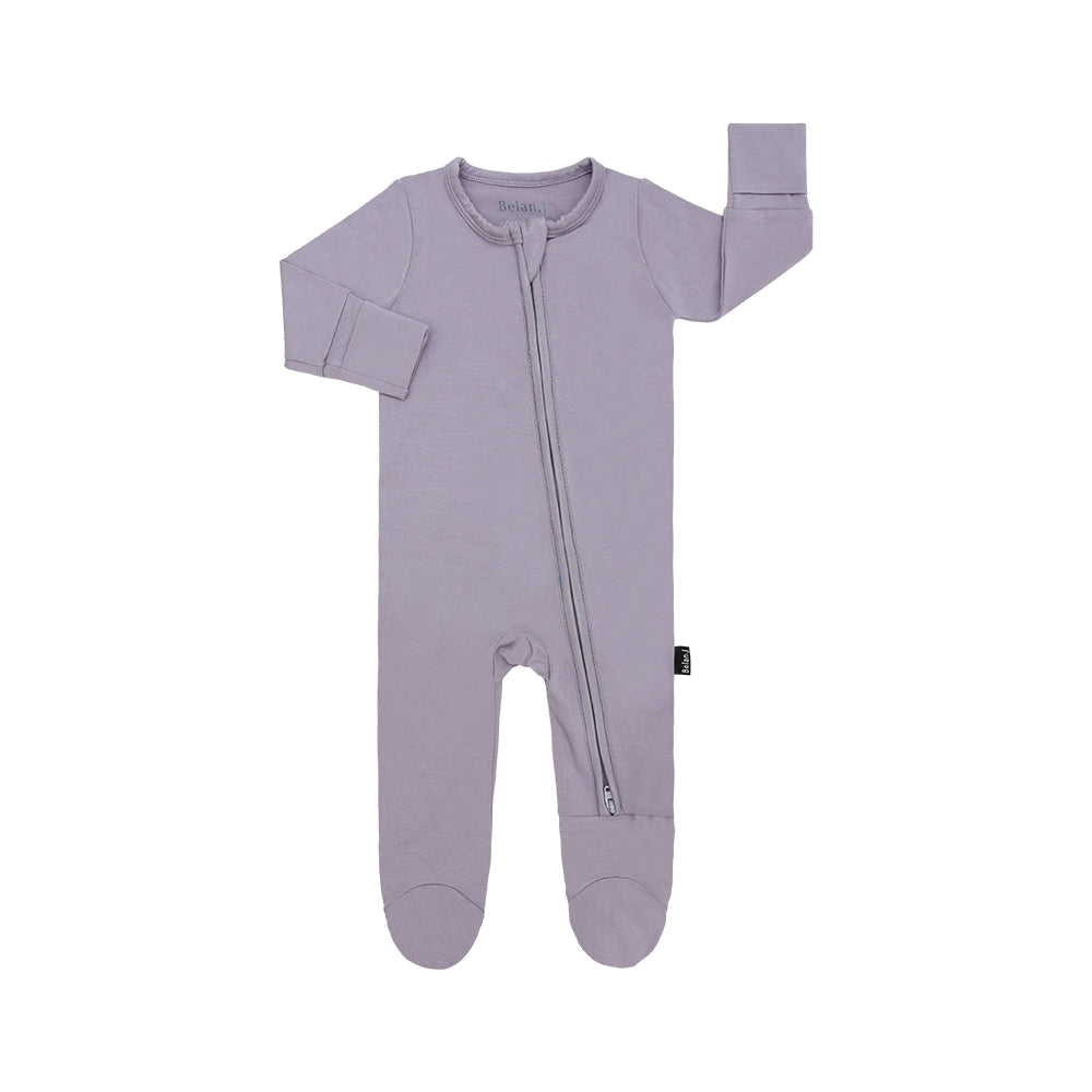 Footed Zipper Sleeper - Periwinkle