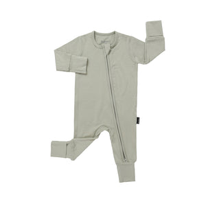 Footless Sleeper with Fold-Over Cuffs - Sage