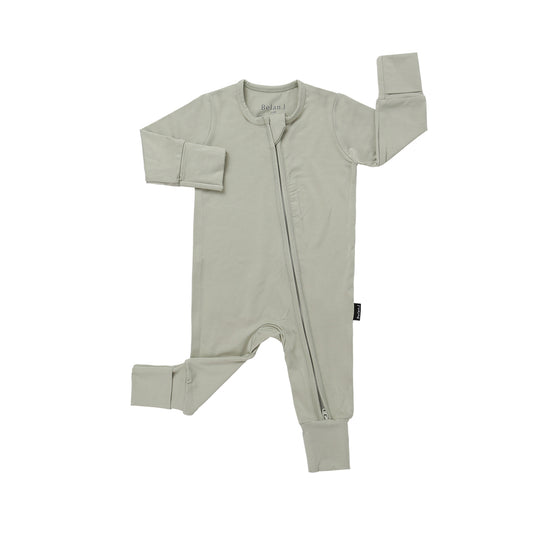 Footless Sleeper with Fold-Over Cuffs - Sage