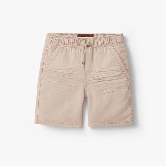 Beige denim Bermuda shorts