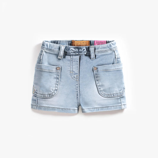 Light blue denim shorts