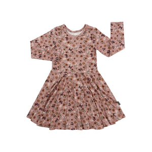 Long Sleeve Twirl Dress - Velvet Garden