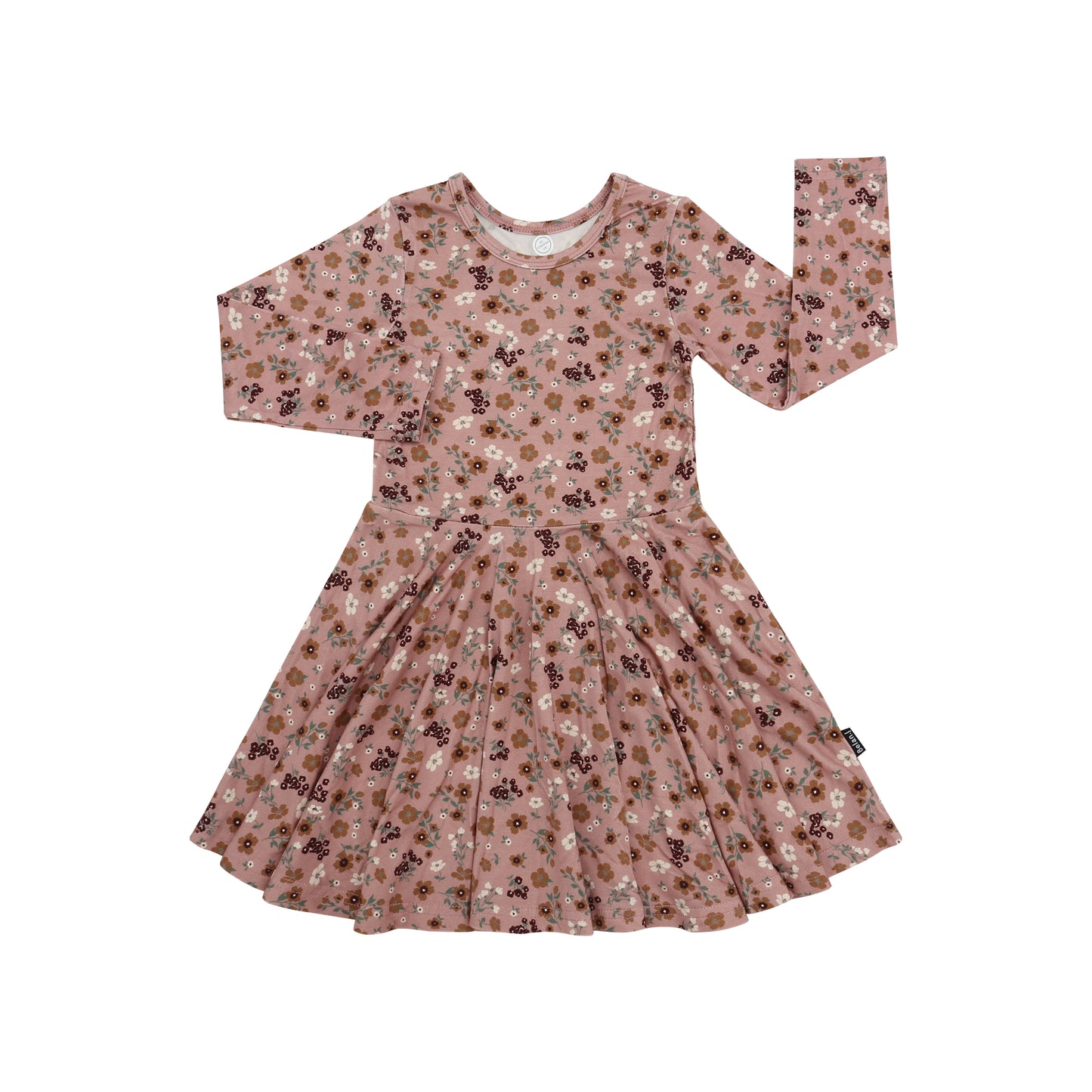 Long Sleeve Twirl Dress - Velvet Garden