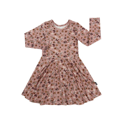 Long Sleeve Twirl Dress - Velvet Garden