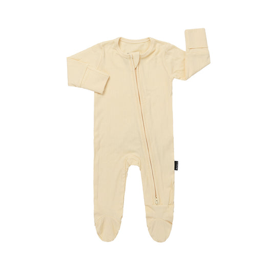 Footed Zipper Sleeper - Vanilla