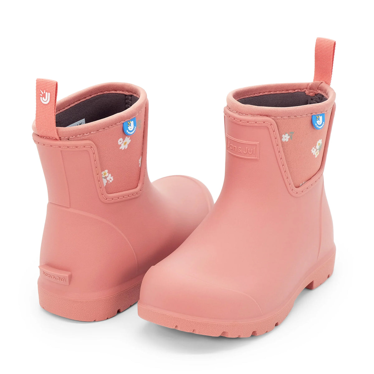 Cozy-Dry Harbour Ankle Rain Boots - Apricot Flower
