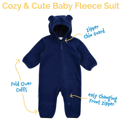 Fleece Bunting Suit - Brown Plaid