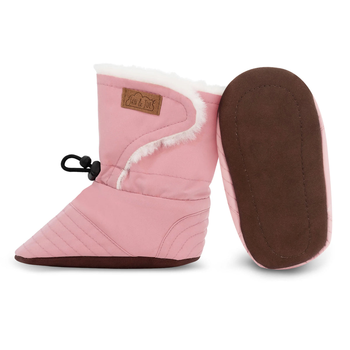 Stay-Put Winter Booties - Dusty Pink