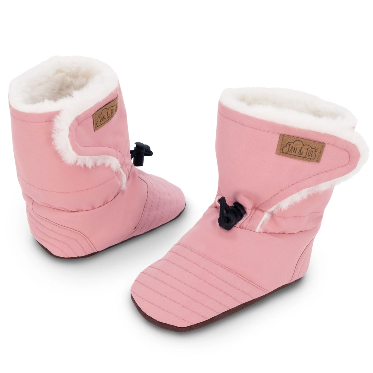 Stay-Put Winter Booties - Dusty Pink