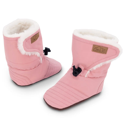 Stay-Put Winter Booties - Dusty Pink