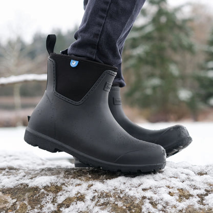 Cozy-Dry Harbour Ankle Rain Boots - Black