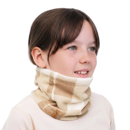 Fleece Neck Warmer - Brown Plaid