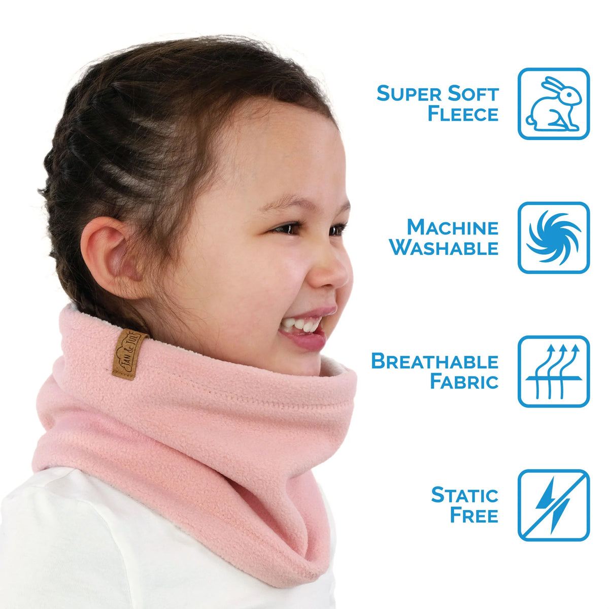 Fleece Neck Warmer - Dusty Pink