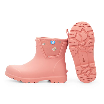 Cozy-Dry Harbour Ankle Rain Boots - Apricot Flower