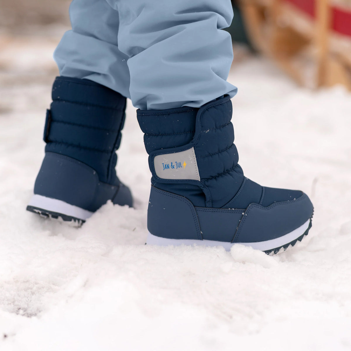 Toasty-Dry Puffy Winter Boots - Navy