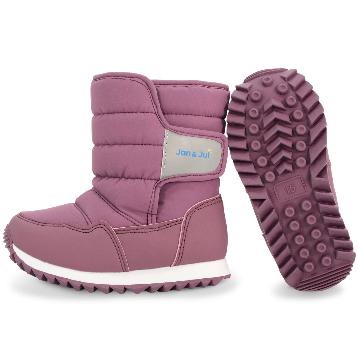 Toasty-Dry Puffy Winter Boots - Dark Plum