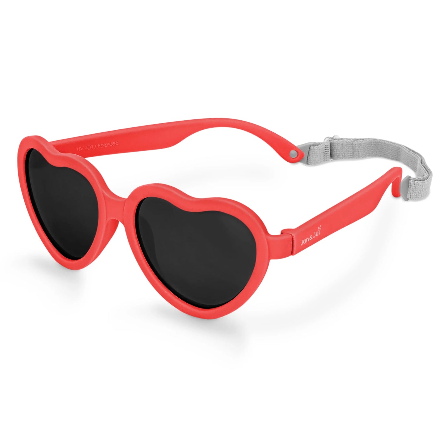 Kids Polarized Heart Sunglasses - Nautical Red