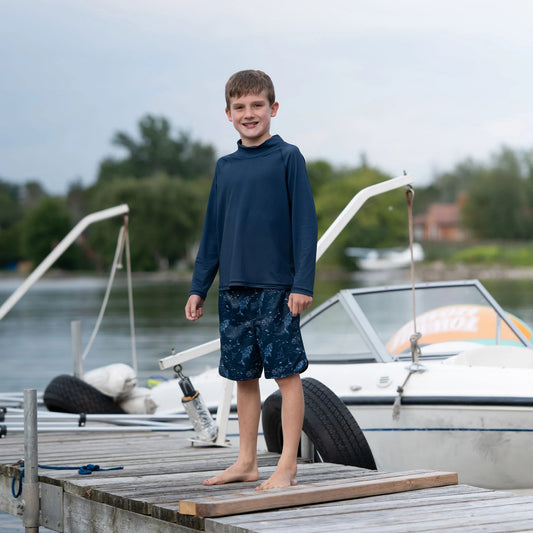 UV Swim Short - Navy Whale Play