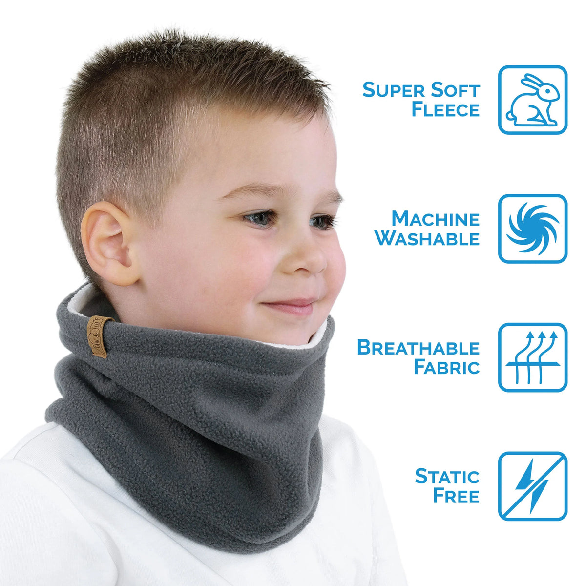 Fleece Neck Warmer - Dark Grey