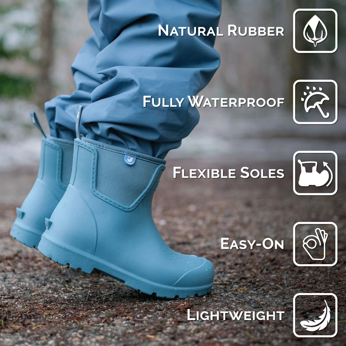 Cozy-Dry Harbour Ankle Rain Boots - Apricot Flower