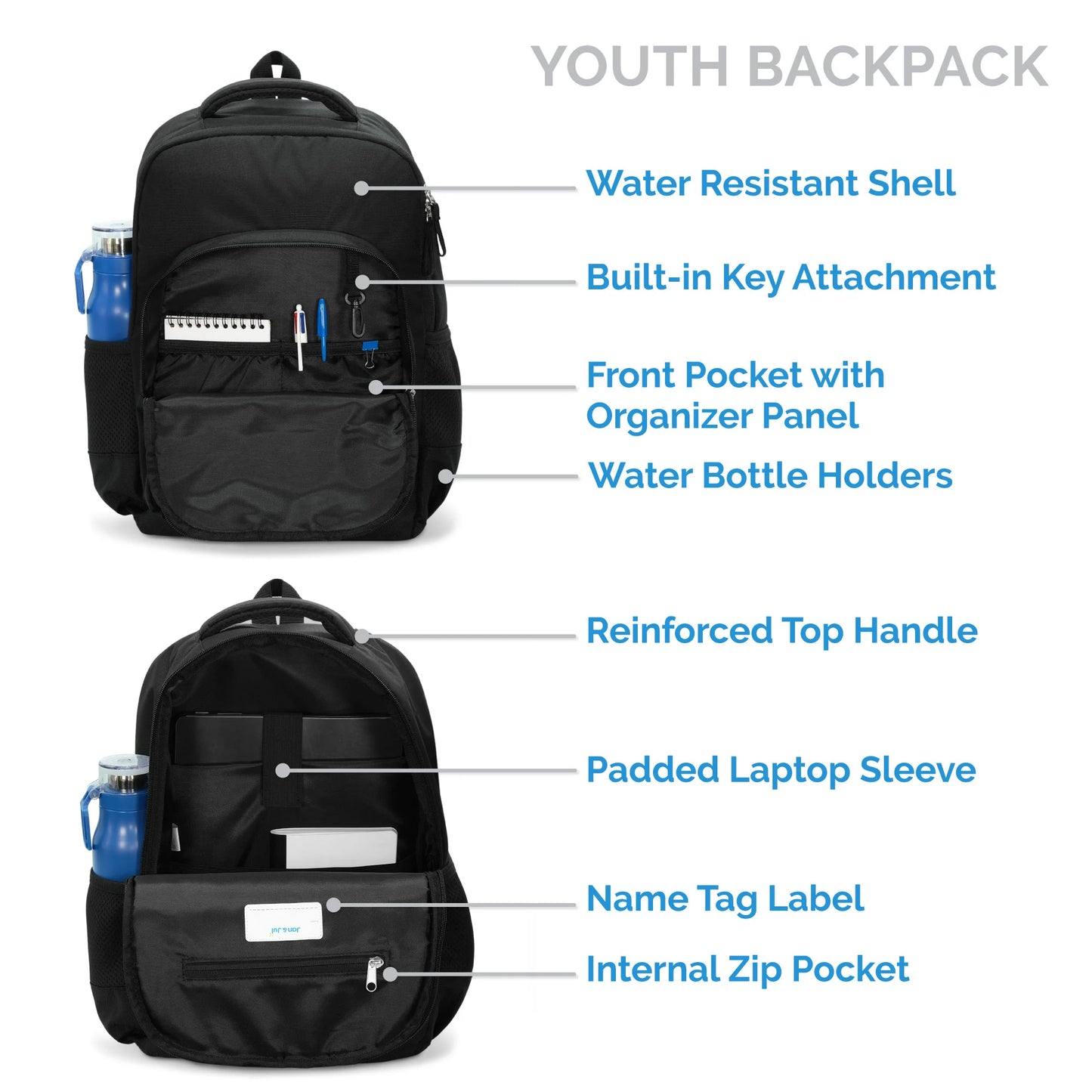 Youth Backpack - Black