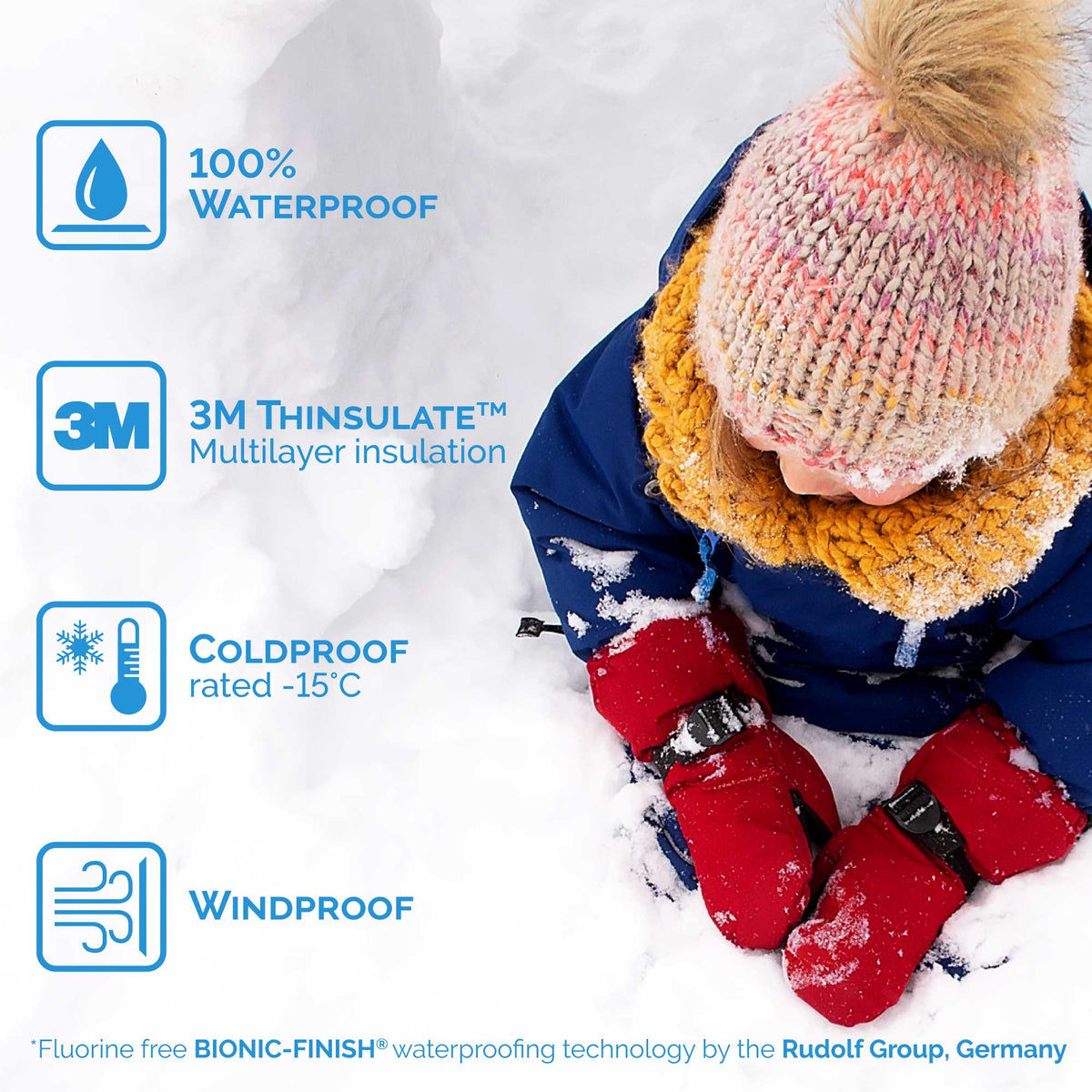 Toasty-Dry Waterproof Snow Mittens - Dark Plum