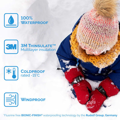 Toasty-Dry Waterproof Snow Mittens - Dark Plum